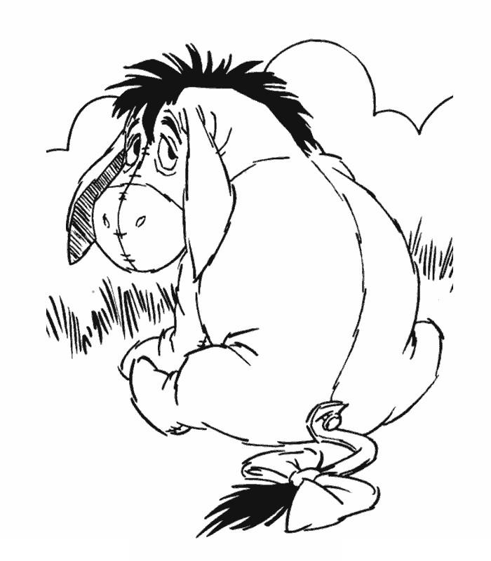 coloriage bourriquet de dos